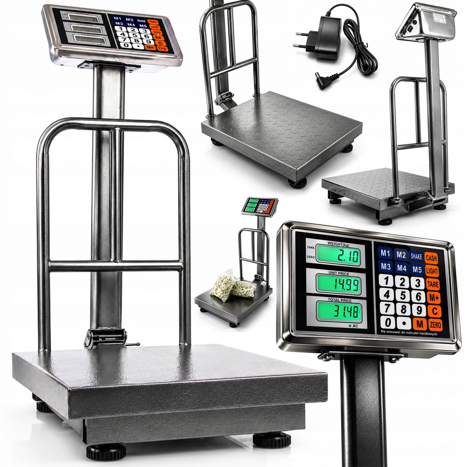 ELEKTRONICKÁ SKLADOVÁ PLOŠINOVÁ VÁHA S BATERIOVÝM LCD 300 KG od9178