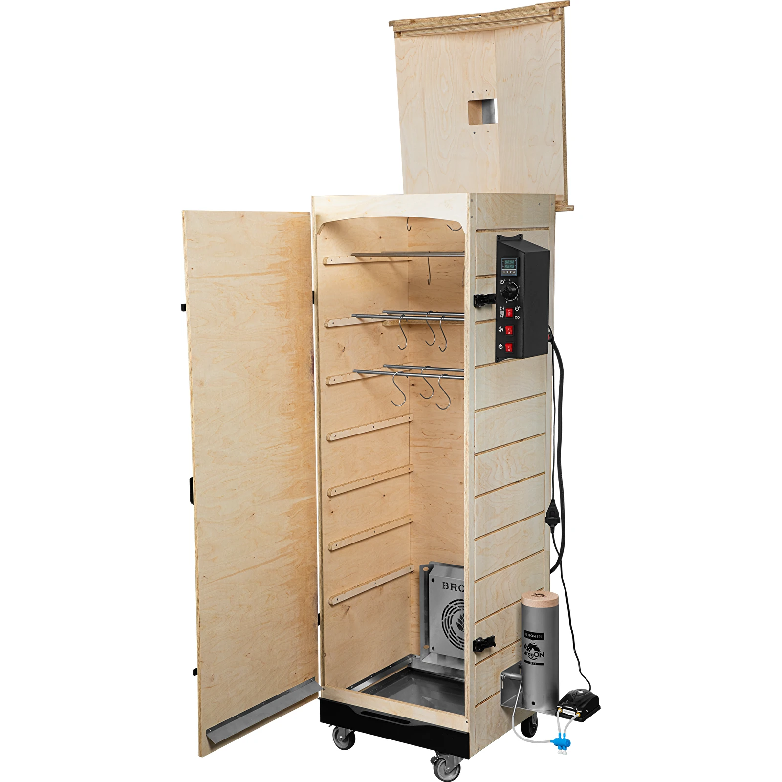 Elektrická udírna dragON PLYWOOD NATURE 320l 330372