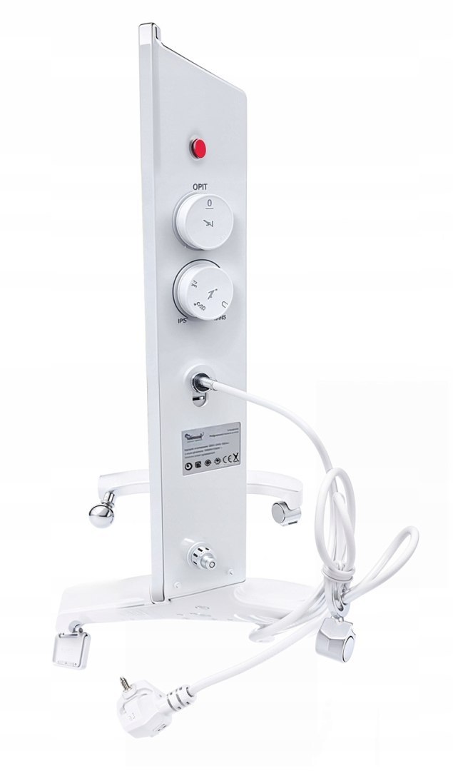  Elektrický hliníkový konvektorový ohřívač s výkonem 1750 W, nástěnný + kolečka 2 v 1  OD9093