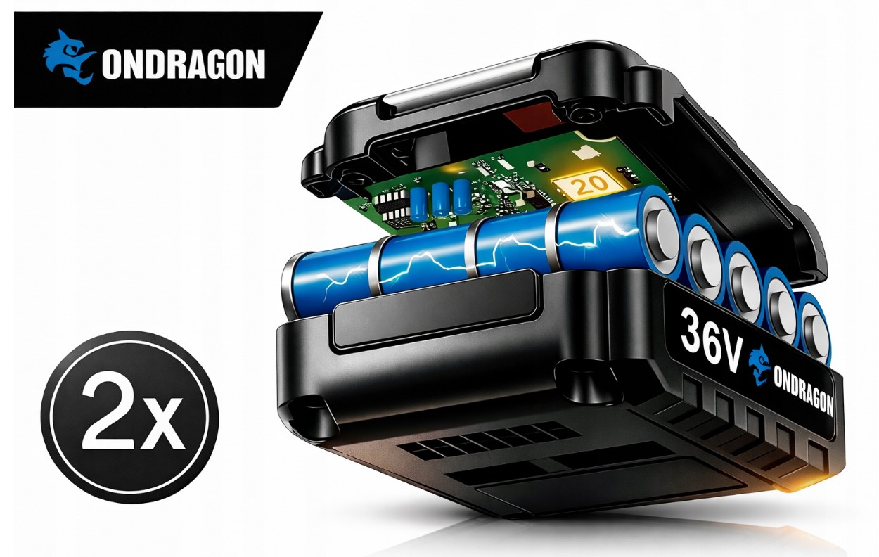 36V AKUMULÁTOROVÁ ŘETĚZOVÁ PILA 2xACU 6" 2X AKU 2MAZÁNÍ ŘETĚZU  OD9136