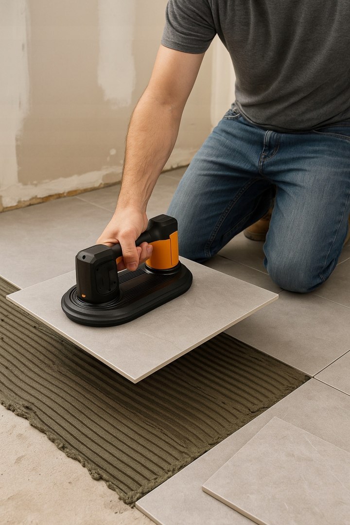 BATERIOVÁ PŘÍSAVKA NA LCD DLAŽDICE, DRŽÁK NA SKLO Z TRÁVY 200 KG  od5074