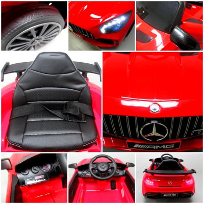 Mercedes GTR-S červený Měkká kola Eva, měkké sedadlo Licence Lithiová baterie