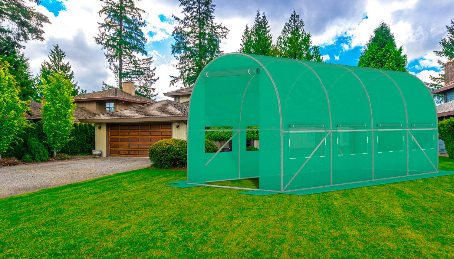 Garden FOLIOVNÍK zahradní skleník 4x2x2 m 8m2 UV4 3924