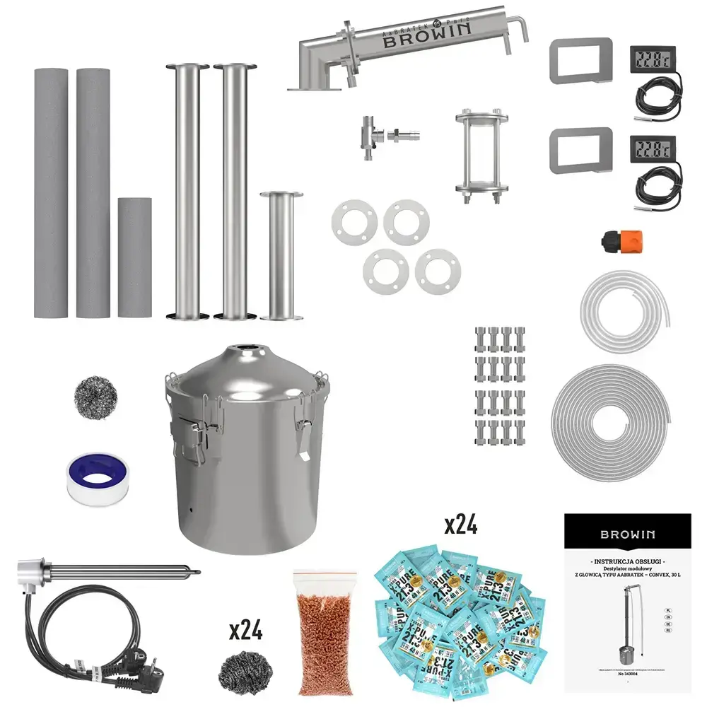 AABRATEK Modulární elektrický destilátor destilační přístroj palírna lihovarník ConveX 30l 343004