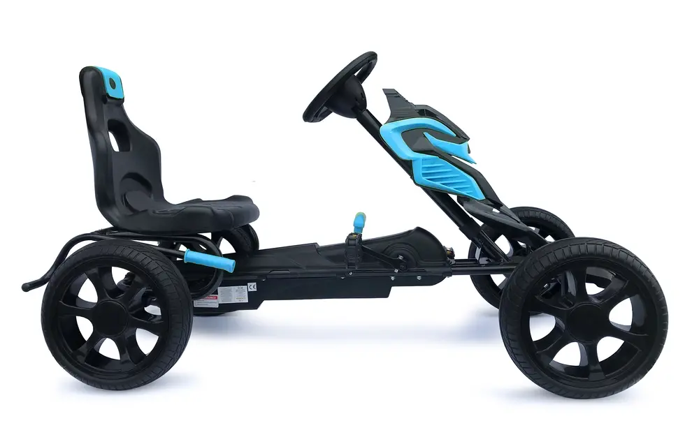 Go-kart Velká šlapací motokára Scout 5-12 let EVA kola SVĚTLE MODRÁ