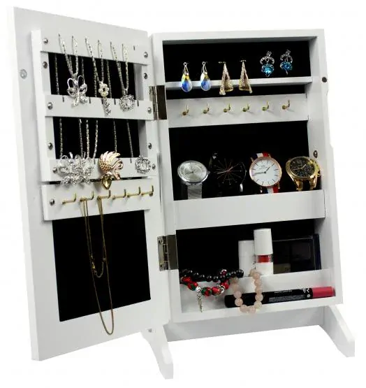 CG Šperkovnice 2v1 stolní skříňka na bižuterii + zrcadlo toaletka 35cm PHO5775