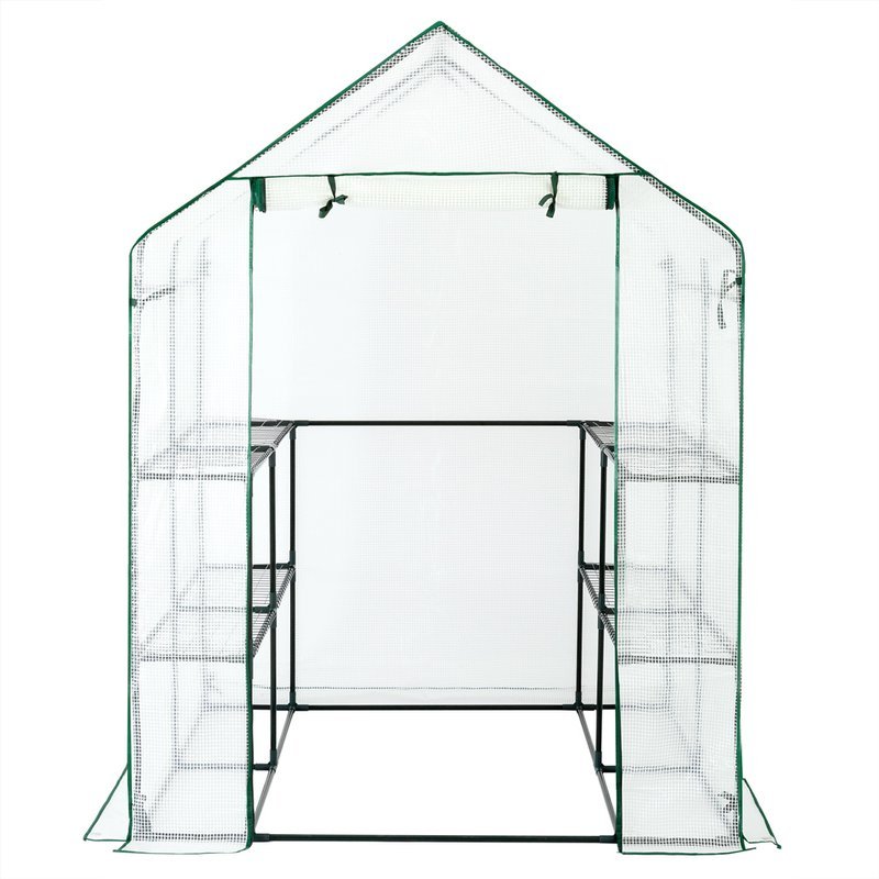 WIDE foliovník bílý skleník zahradní s poličkami 190 cm ART-1821