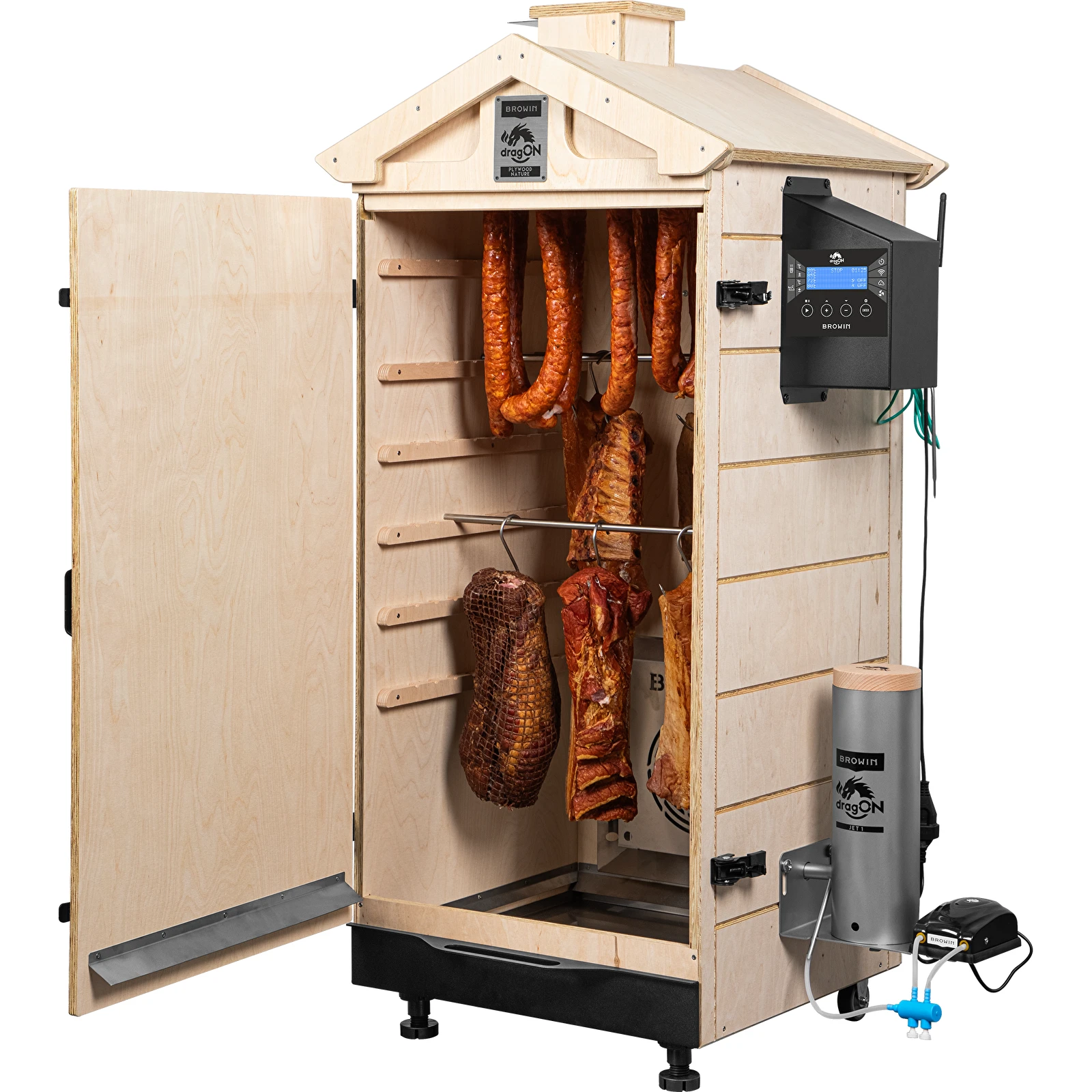 Dřevěná udírna dragON PLYWOOD NATURE 200l 330349