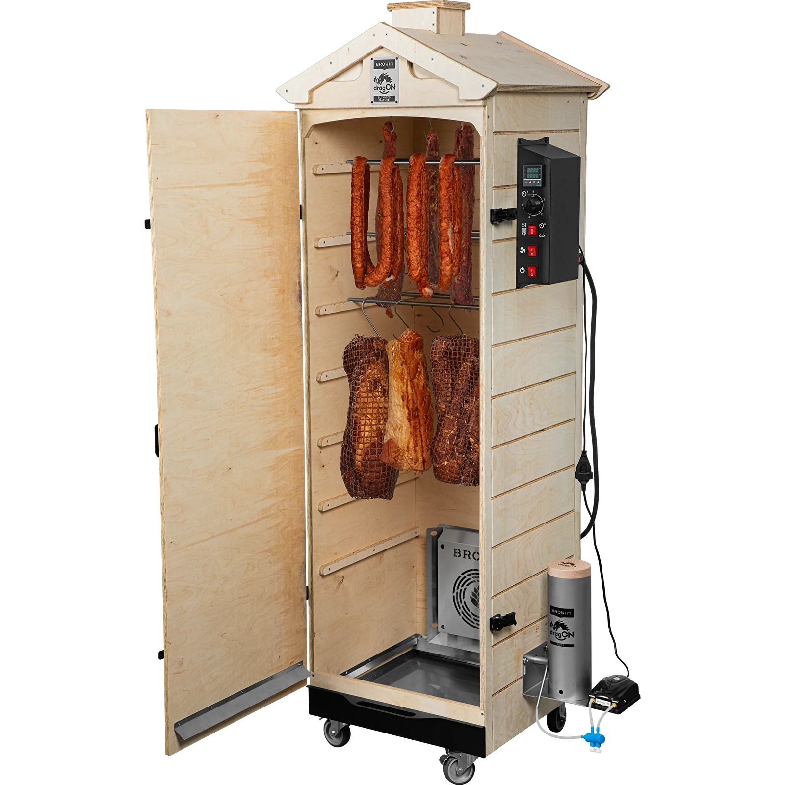 Elektrická udírna dragON PLYWOOD NATURE 320l 330372