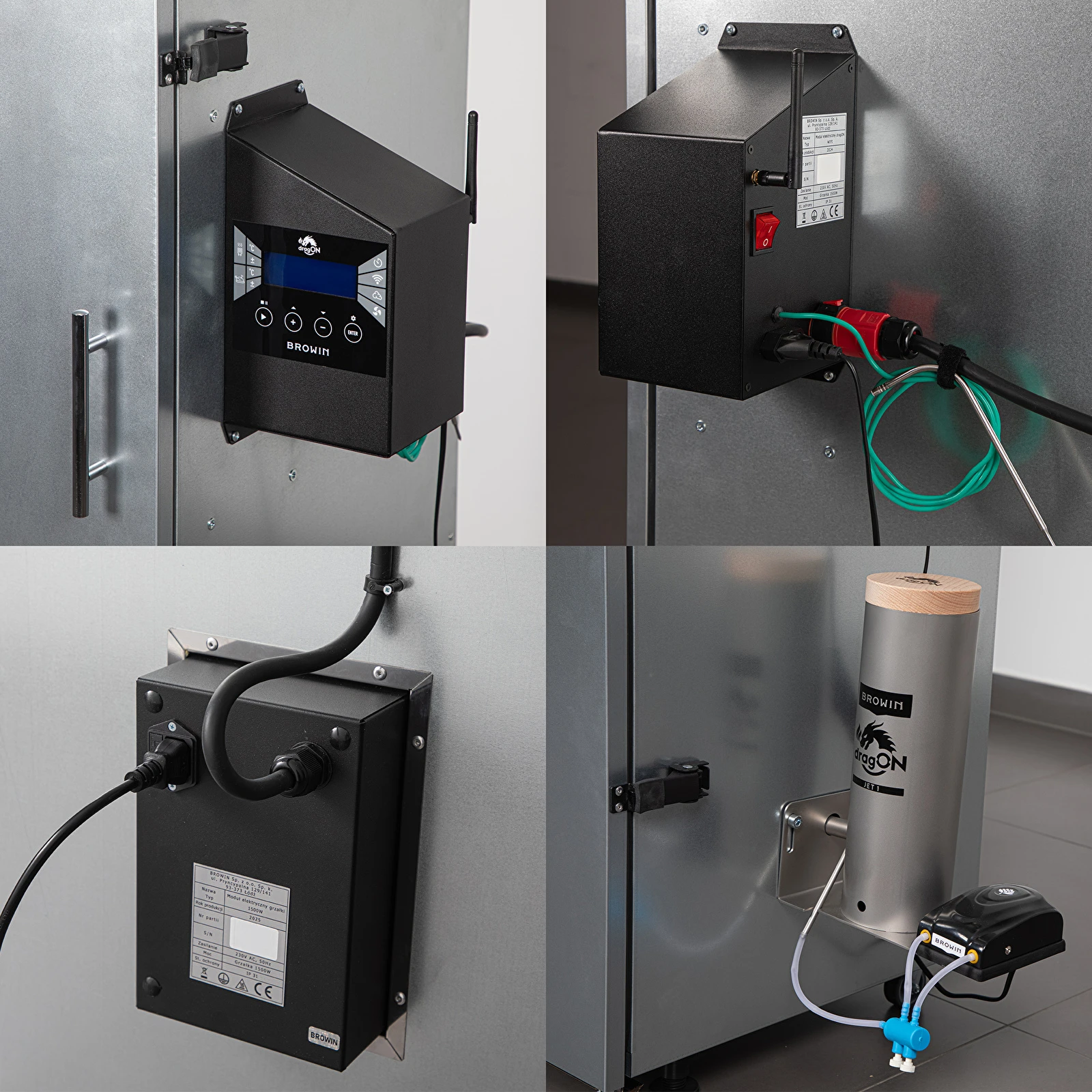 Nerezová elektrická udírna Wi-Fi 220l 330348