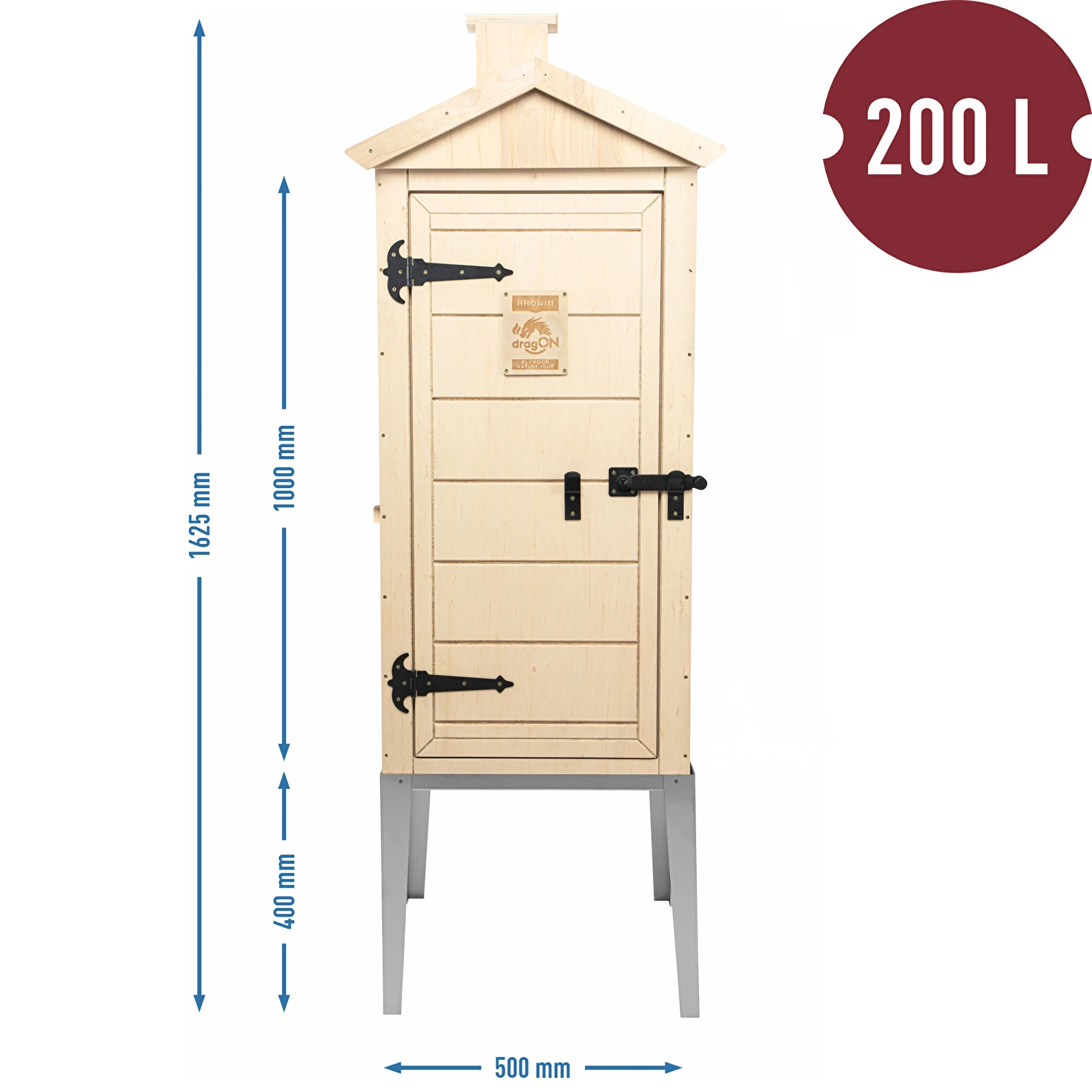 Dřevěná udírna komora 200l 330380