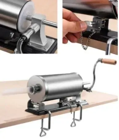 OscarCook Plnička klobás 3kg vodorovná narážečka + 4 trubice T14