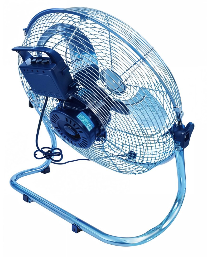 PODLAHOVÝ VENTILÁTOR S CIRKULÁTOREM, NEREZOVÁ ČÁST, 200 W, VÝKONNÝ, PROSTOROVÝ, 45 cm  OD9118