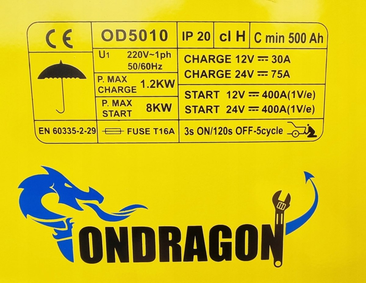 NABÍJEČKA BATERIÍ SE STARTÉREM 400A 12/24V AUTONABÍJEČKA  OD5010