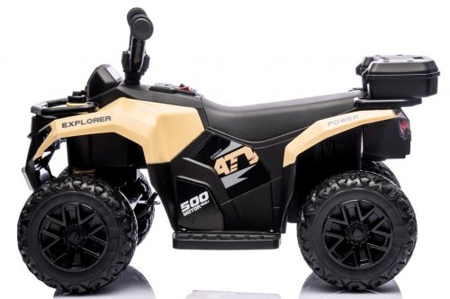 Čtyřkolka J9 khaki hnědo-béžová na akumulátor, čtyřkolky pro děti hudba světlo Lithium-iontový akumulátor