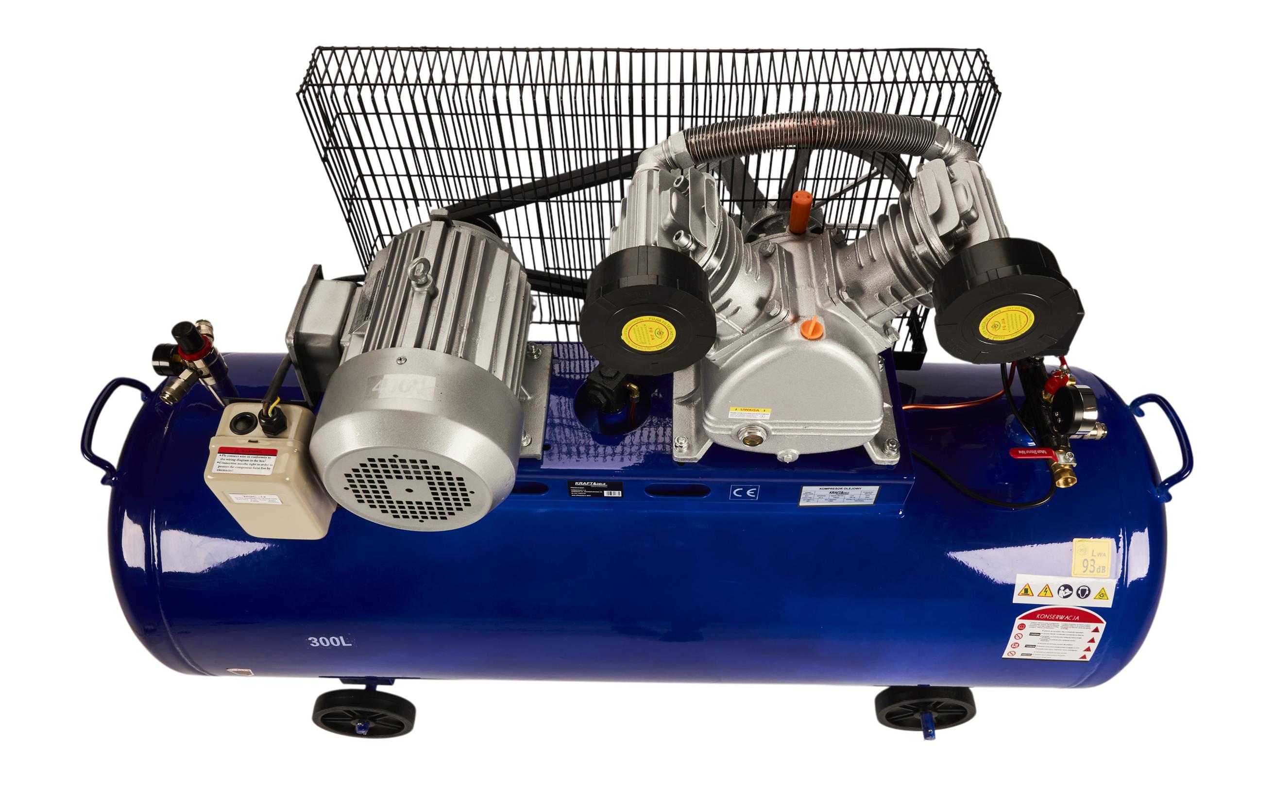 Olejový kompresor 300L 400V 2 písty + separátor KD4061