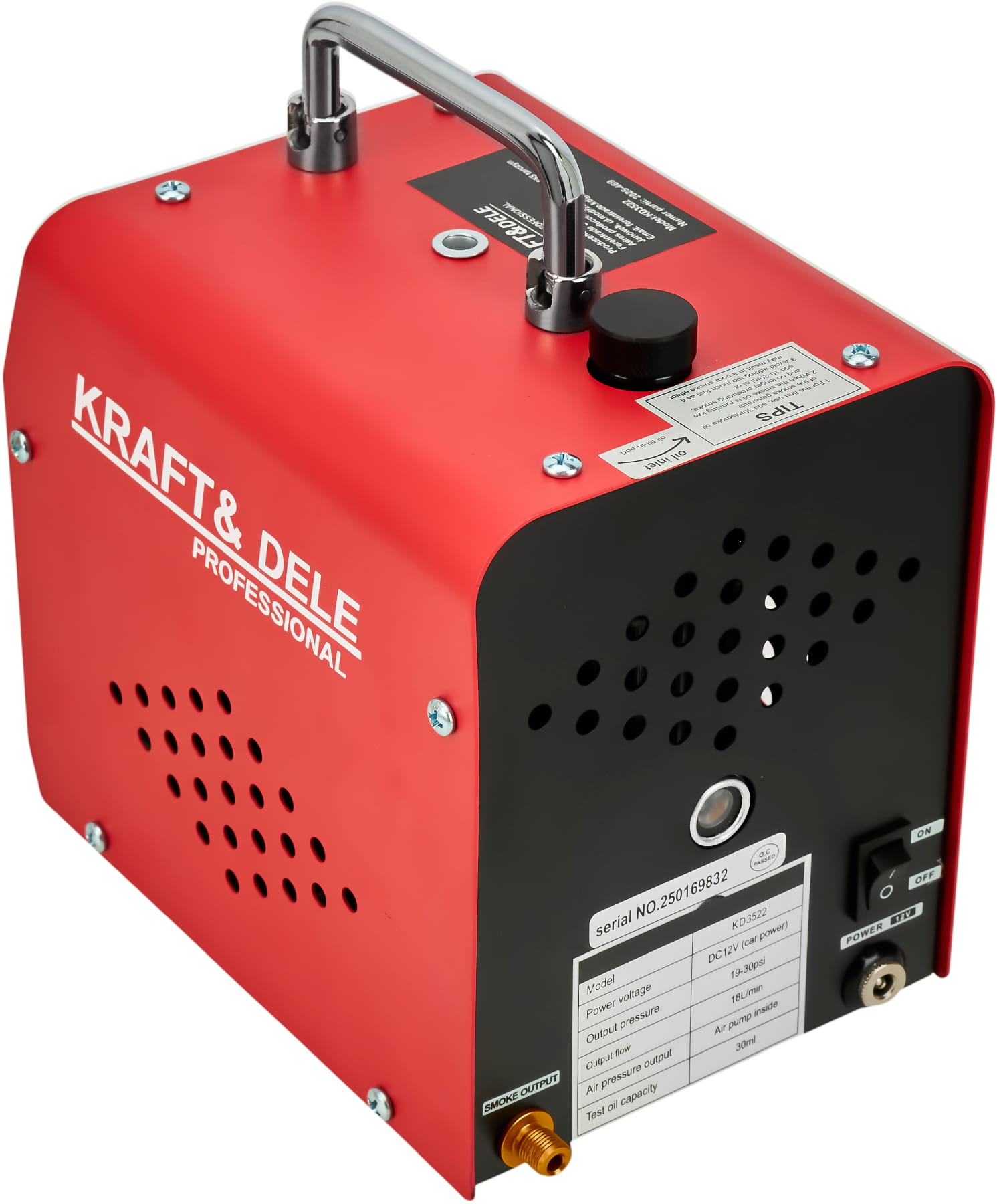 Generátor kouře pro kontrolu netěsností v 12V systémech 18 l/min 30 ml KD3522