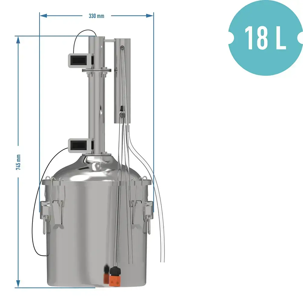 CONVEX Modulární destilátor destilační přístroj palírna lihovarník 18l 343221