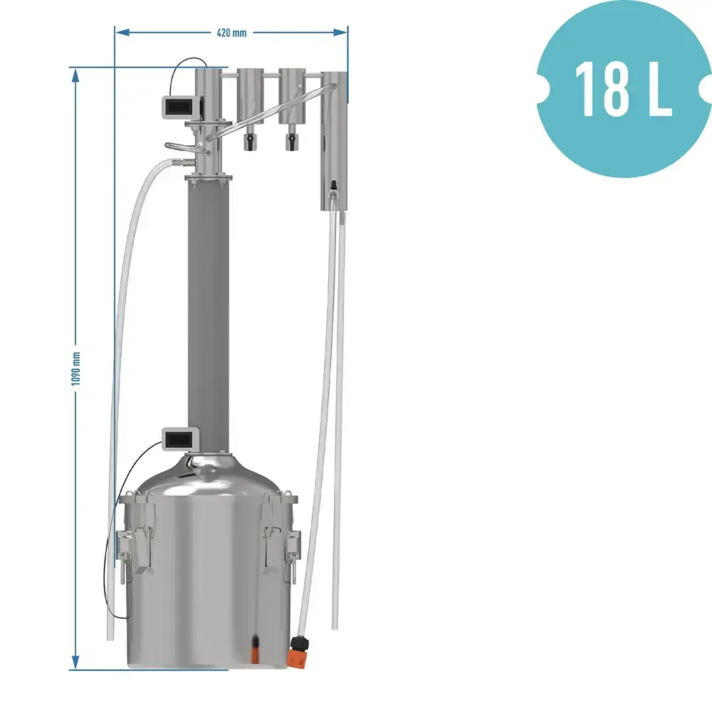 CONVEX Modulární destilátor destilační přístroj palírna lihovarník Hugin 18l 343228