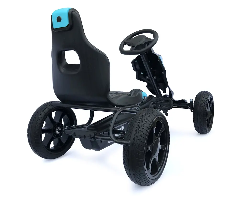 Go-kart Velká šlapací motokára Scout 5-12 let EVA kola SVĚTLE MODRÁ