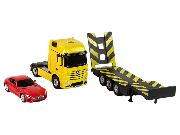 Odtahovka Autíčko R/C Mercedes-Benz 1:26 Žluté Červené