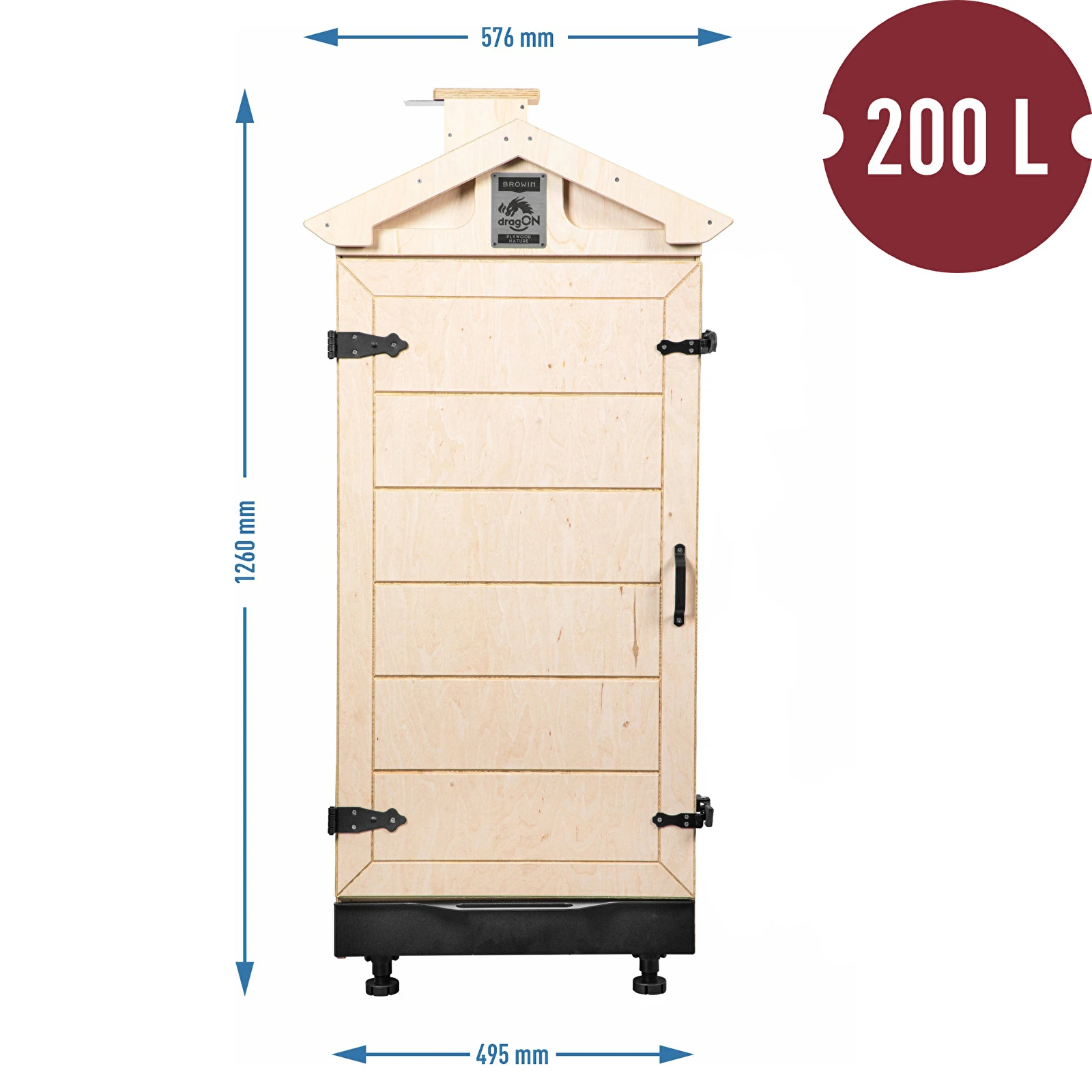 Komora dřevěné udírny 200l 330384