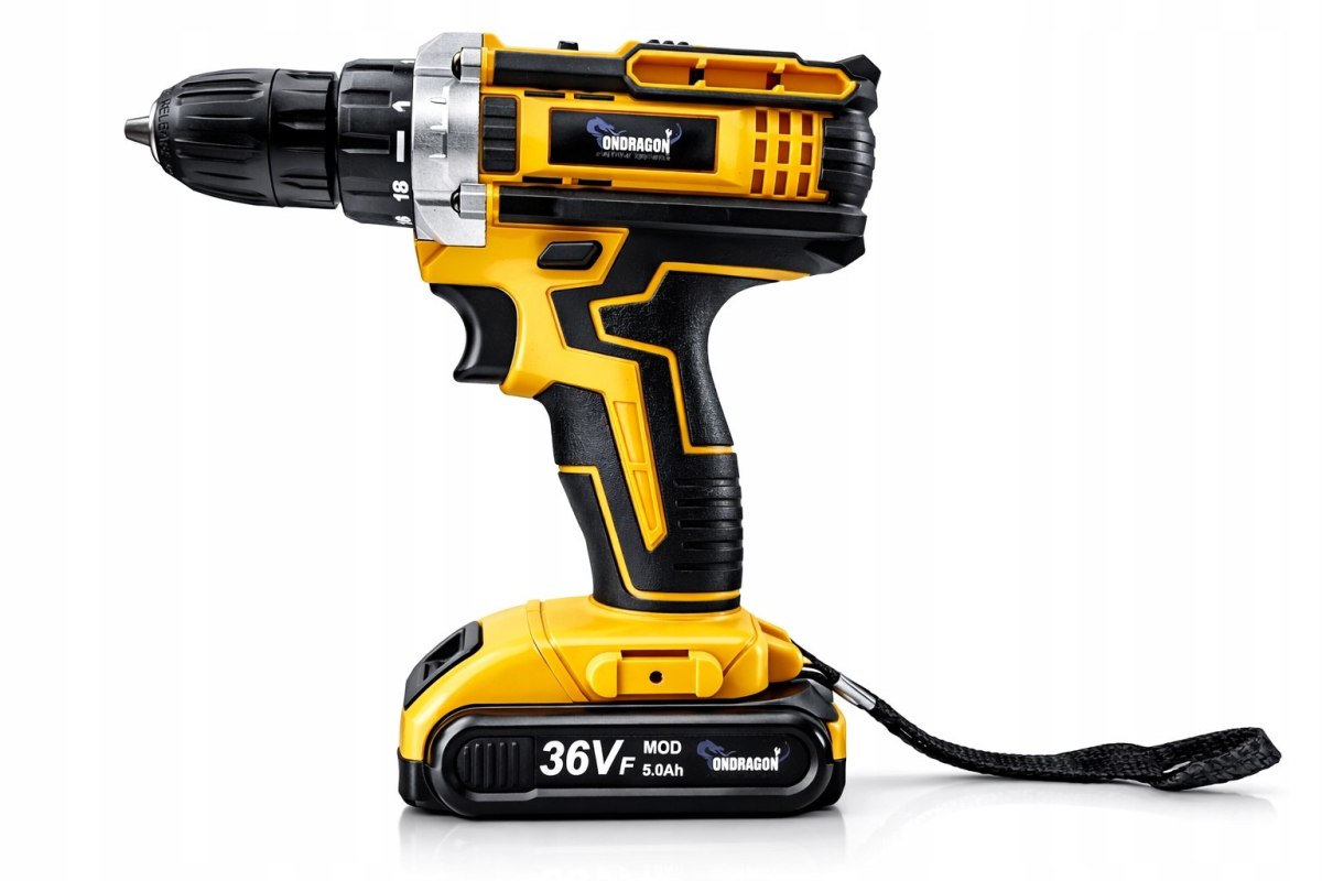 AKU VRTAČKA/ŠROUBOVÁK 36V ŽLUTÁ 2 BATERIE 5,0 Ah POUZDRO  OD9109 AD43