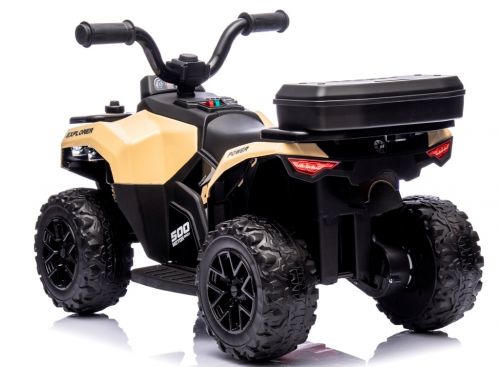 Čtyřkolka J9 khaki hnědo-béžová na akumulátor, čtyřkolky pro děti hudba světlo Lithium-iontový akumulátor