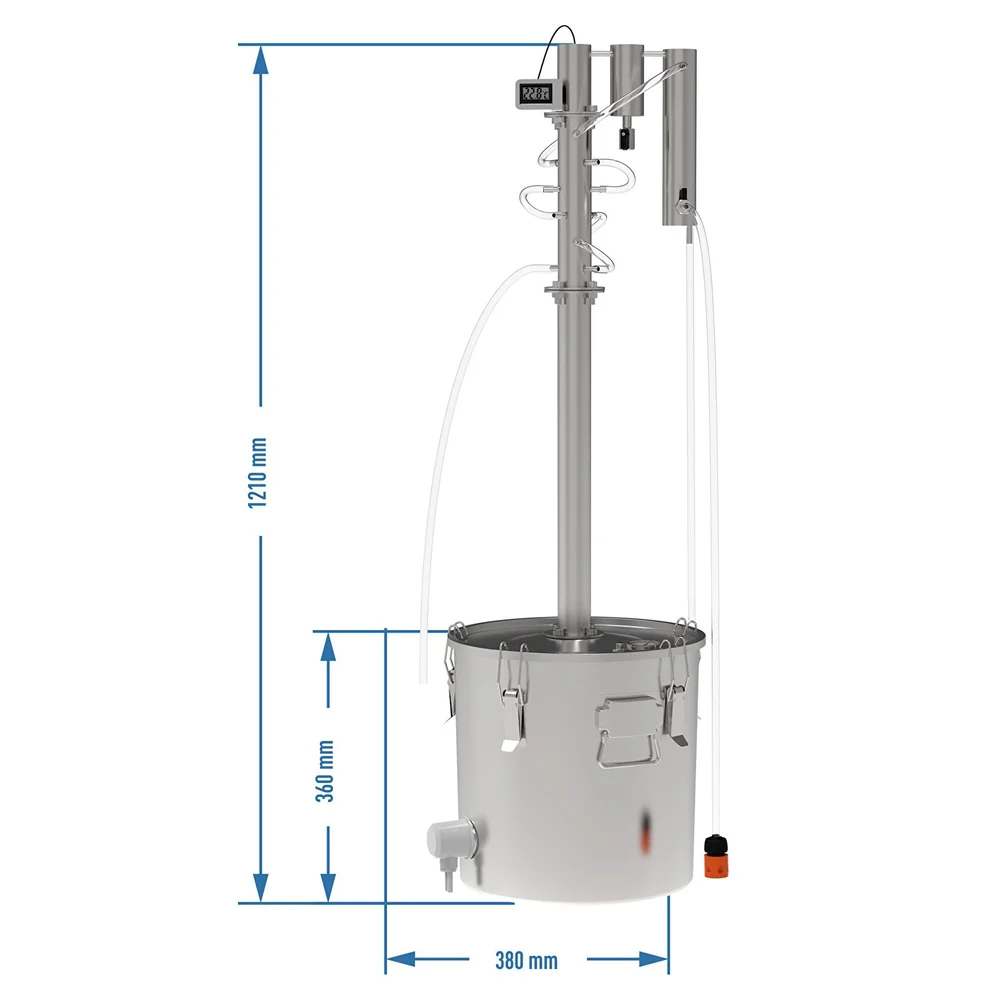 BROWIN Elektrický destilátor ZIMMER destilační přístroj palírna lihovarník 30l 341224