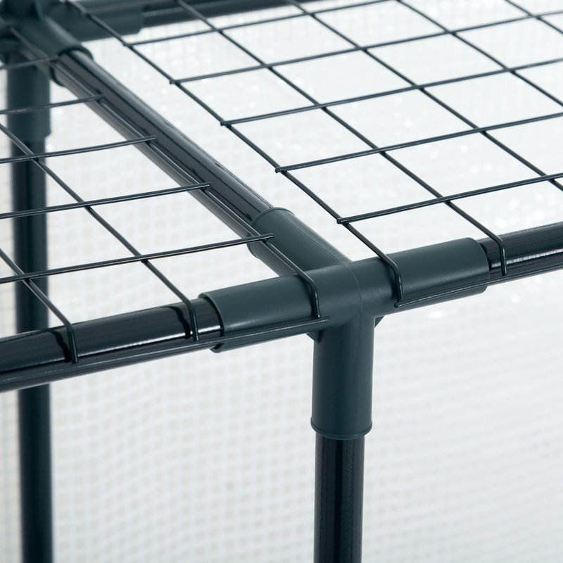 WIDE foliovník bílý skleník zahradní s poličkami 190 cm ART-1821