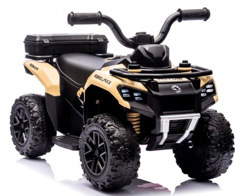 Čtyřkolka J9 khaki hnědo-béžová na akumulátor, čtyřkolky pro děti hudba světlo Lithium-iontový akumulátor
