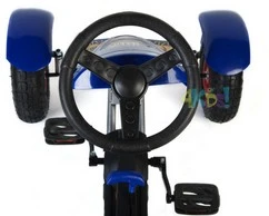 Go-kart Šlapací motokára nafukovací kola 5-10 let černá F618