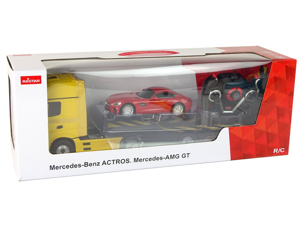 Odtahovka Autíčko R/C Mercedes-Benz 1:26 Žluté Červené