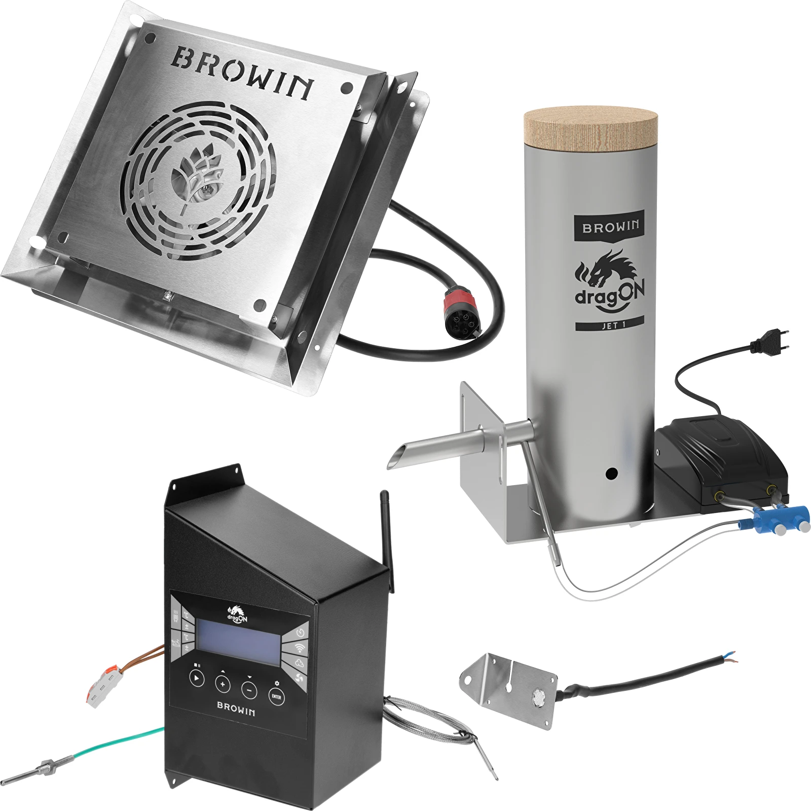 Nerezová elektrická udírna Wi-Fi 220l 330348