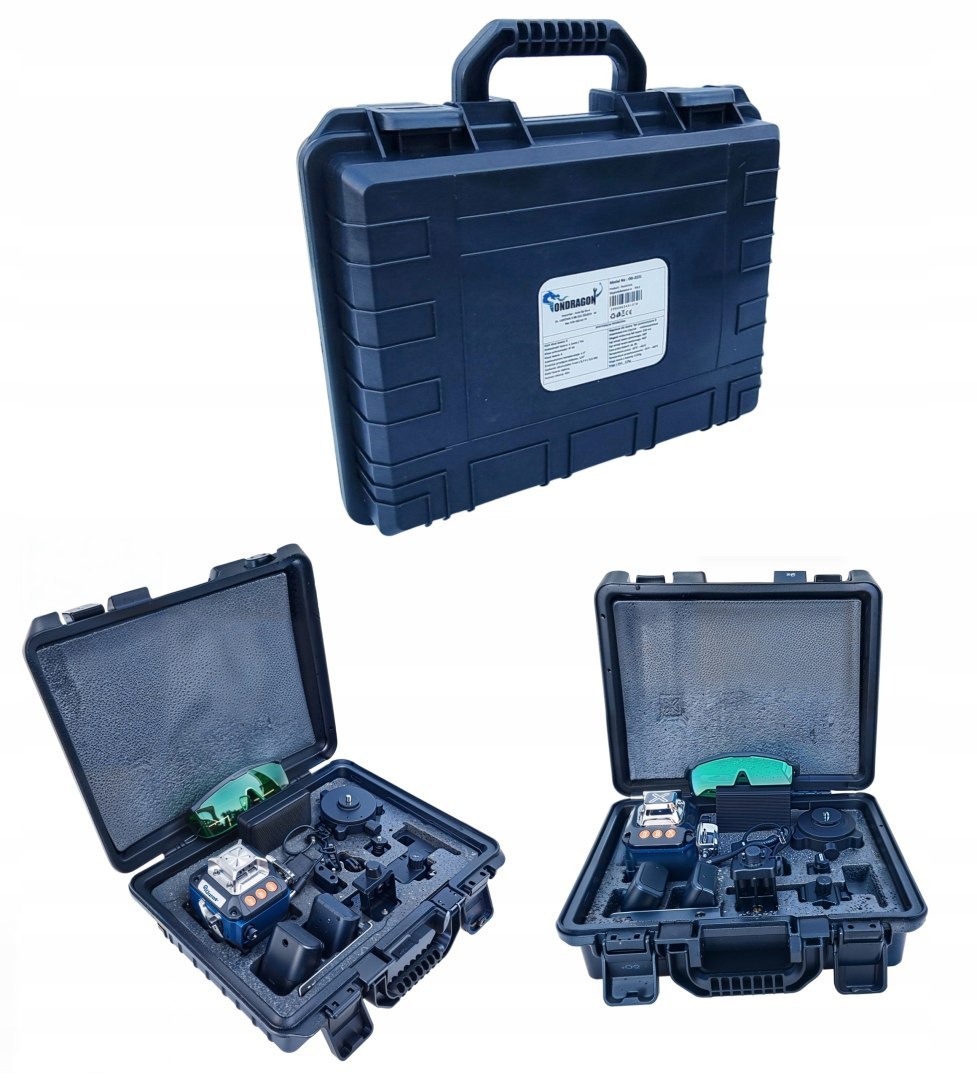  LEJZROVÁ VODOVÁHA KŘÍŽOVÝ LASER ZELENÝ 4D 360° 2 BATERIE OD2221