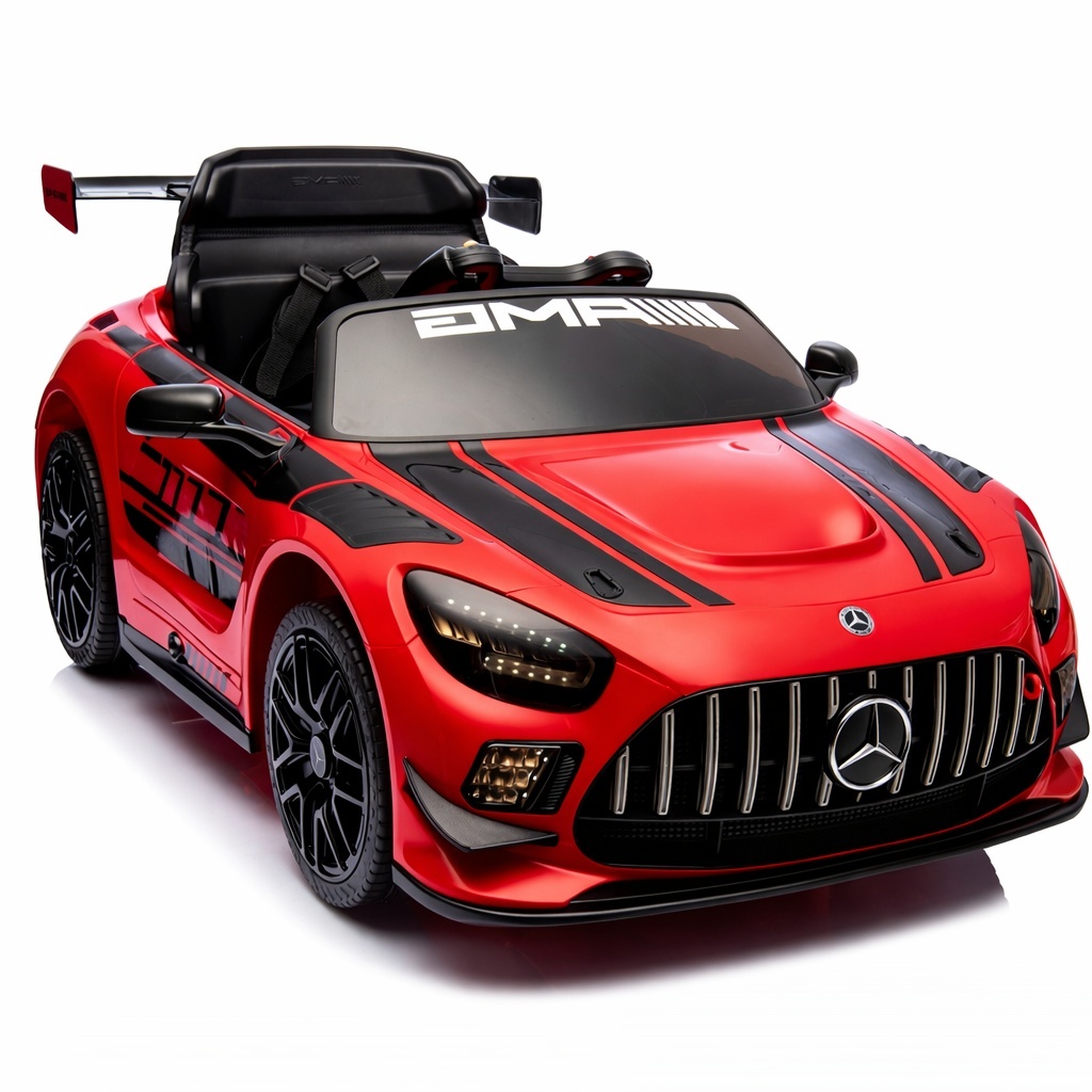 Mercedes GT3 Evo ČERVENÁ Měkká kola Eva, měkká sedačka Licence Lithium-iontová baterie