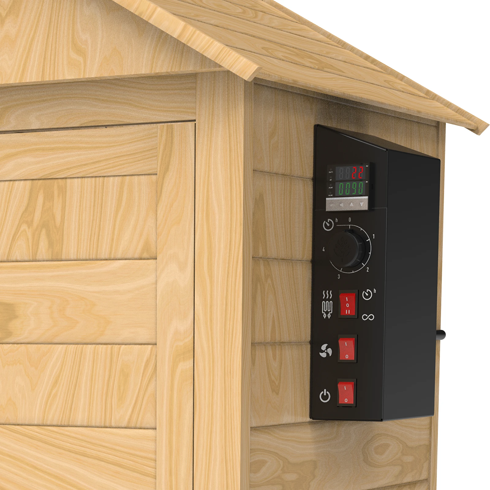 BROWIN Dřevěná elektrická udírna Wi-Fi 100x50x50cm E21 330341