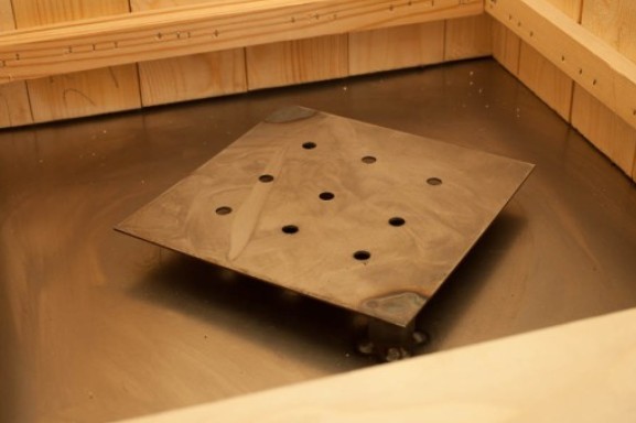 JUMON Dřevěná udírna zahradní 50x50x60 + topeniště dvířka komín NOVÝ MODEL