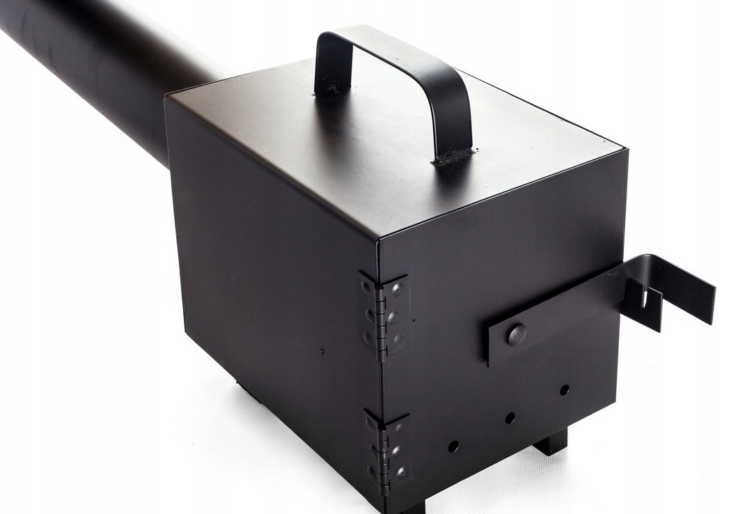 JUMON EXKLUZIVNÍ Dřevěná zahradní udírna z OLŠE 50x50x60 + topeniště dvířka komín