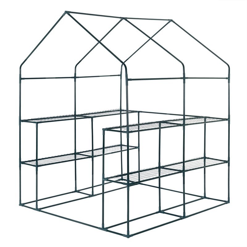 WIDE foliovník bílý skleník zahradní s poličkami 190 cm ART-1821