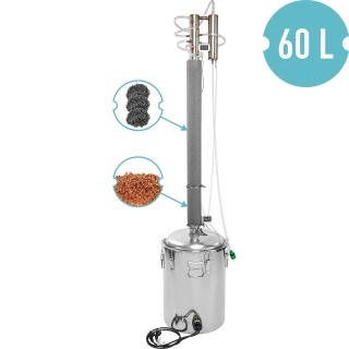Destilační přístroj 60l s kolonou 60,3 mm 343007