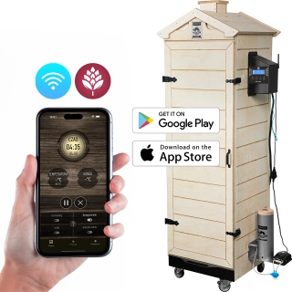 Dřevěná udírna dragON PLYWOOD NATURE Wi-Fi 320l 330373