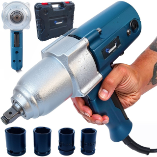 ELEKTRICKÝ RÁZOVÝ UTAHOVÁK 2200W 1/2" 800Nm 4x NÁSTRČKY 18, 19, 21, 22 mm + pouzdro od8030 A22+A23