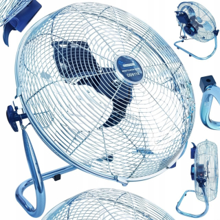 PODLAHOVÝ VENTILÁTOR S CIRKULÁTOREM, NEREZOVÁ ČÁST, 200 W, VÝKONNÝ, PROSTOROVÝ, 45 cm OD9118