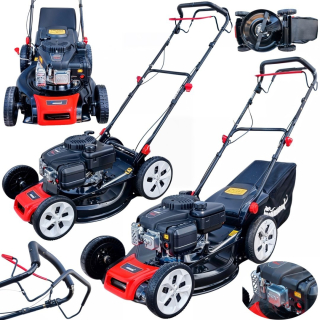BENZÍNOVÁ SEKAČKA NA TRÁVU S POHONEM, SILNÁ, ODOLNÁ KOVOVÁ KONSTRUKCE, 51 cm, 9 HP od5021