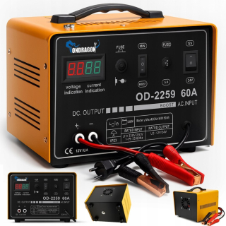 12/24V AUTOMOBILOVÝ USMĚŘOVAČ SE STARTÉREM PRO NABÍJECÍ VÝKON 60A LCD od2259