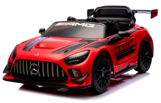 Mercedes GT3 Evo ČERVENÁ Měkká kola Eva, měkká sedačka Licence Lithium-iontová baterie