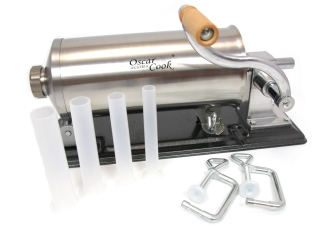 OscarCook Plnička klobás 5kg vodorovná narážečka + 4 trubice T15