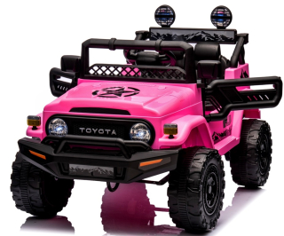 Toyota FJ Cruiser růžová, pohon 4x4 s měkkým sedadlem, řidičský průkaz, lithium-iontová baterie
