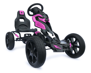 Go-kart Velká šlapací motokára Scout 5-12 let růžová EVA kola